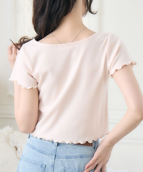 ems excite（エムズエキサイト）の「チュールドッキングメロウCT（Tシャツ/カットソー・レディース・ブラック/ピンク/ホワイト系その他・FREE）」の16枚目の写真