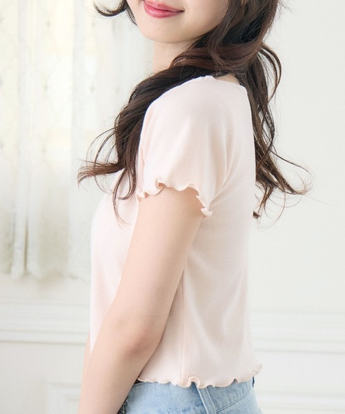 ems excite（エムズエキサイト）の「チュールドッキングメロウCT（Tシャツ/カットソー・レディース・ブラック/ピンク/ホワイト系その他・FREE）」の15枚目の写真