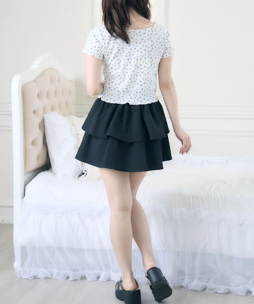 ems excite（エムズエキサイト）の「チュールドッキングメロウCT（Tシャツ/カットソー・レディース・ブラック/ピンク/ホワイト系その他・FREE）」の11枚目の写真