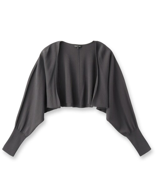 INDIVI（インディヴィ）の「◆【2点セット】ボレロ＆ノースリーブ レイヤードセット（アンサンブル・レディース・ベージュ/チャコールグレー/ブルー・13/38/05/15 ）」の4枚目の写真