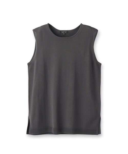 INDIVI（インディヴィ）の「◆【2点セット】ボレロ＆ノースリーブ レイヤードセット（アンサンブル・レディース・ベージュ/チャコールグレー/ブルー・13/38/05/15 ）」の5枚目の写真