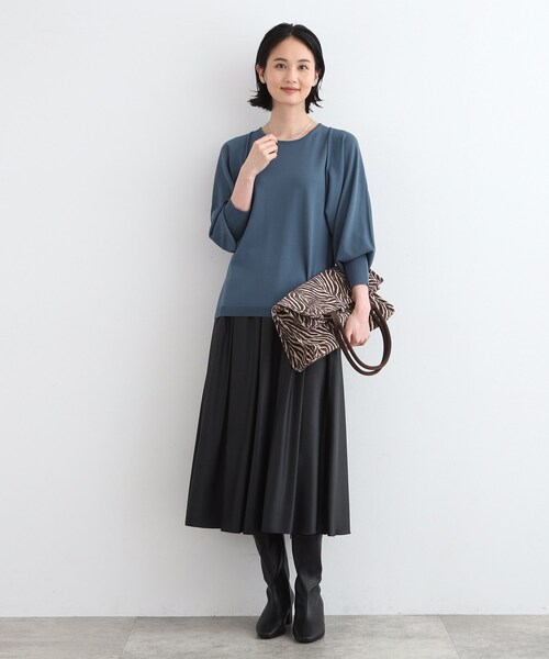 INDIVI（インディヴィ）の「◆【2点セット】ボレロ＆ノースリーブ レイヤードセット（アンサンブル・レディース・ベージュ/チャコールグレー/ブルー・13/38/05/15 ）」の14枚目の写真