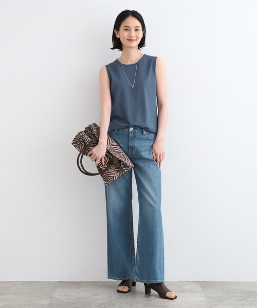 INDIVI（インディヴィ）の「◆【2点セット】ボレロ＆ノースリーブ レイヤードセット（アンサンブル・レディース・ベージュ/チャコールグレー/ブルー・13/38/05/15 ）」の16枚目の写真