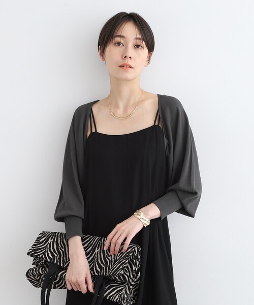 INDIVI（インディヴィ）の「◆【2点セット】ボレロ＆ノースリーブ レイヤードセット（アンサンブル・レディース・ベージュ/チャコールグレー/ブルー・13/38/05/15 ）」の20枚目の写真