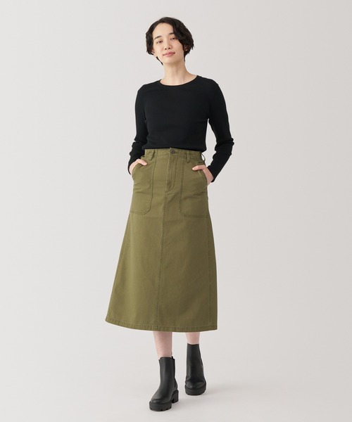 無印良品(ムジルシリョウヒン)の「婦人 大豆繊維を使ったリブ編みクルーネック長袖Tシャツ(Tシャツ/カットソー・レディース・ピンク/ライトグリーン/アイボリー/ブラック/ダークブラウン・L/M/S/XL)」の12枚目の写真