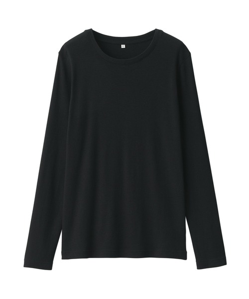 無印良品(ムジルシリョウヒン)の「婦人 大豆繊維を使ったリブ編みクルーネック長袖Tシャツ(Tシャツ/カットソー・レディース・ピンク/ライトグリーン/アイボリー/ブラック/ダークブラウン・L/M/S/XL)」の16枚目の写真
