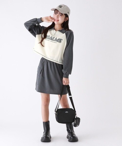 repipi armario（レピピ アルマリオ）の「☆セットアイテム☆ラグランセットアップ（セットアップ・キッズ・グレー/サックスブルー/アイボリー・LARGE/MEDIUM/SMALL）」の2枚目の写真