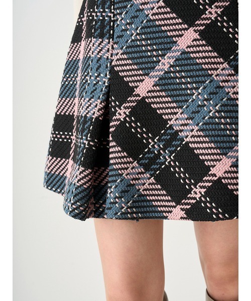 SNIDEL（スナイデル）の「ロービングチェックミニスカート