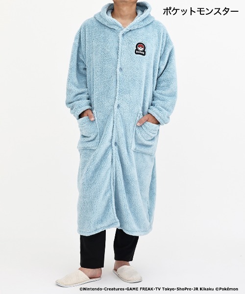 ポケットモンスター（ポケットモンスター）の「【完売】「ポケットモンスター」 ポケモン ルームウェア ガウン 着る毛布 ロング フード（ガウン/バスローブ・メンズ・サックスブルー/レッド・L/M）」の3枚目の写真