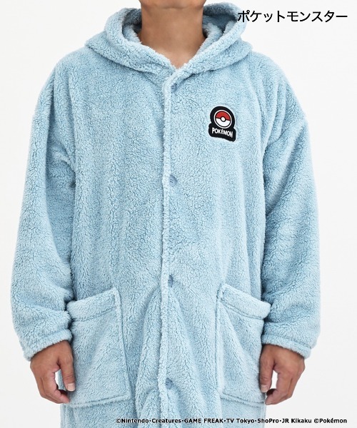 ポケットモンスター（ポケットモンスター）の「【完売】「ポケットモンスター」 ポケモン ルームウェア ガウン 着る毛布 ロング フード（ガウン/バスローブ・メンズ・サックスブルー/レッド・L/M）」の5枚目の写真