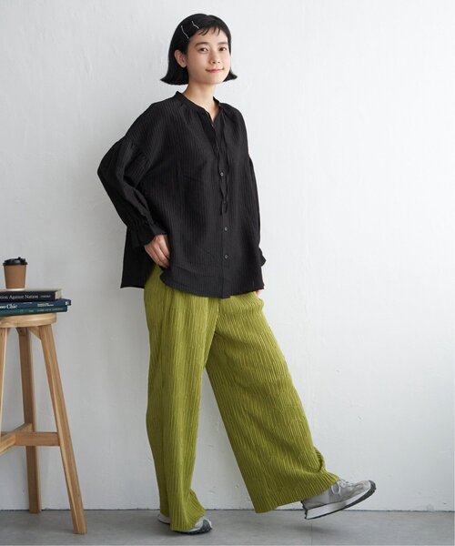 LBC（エルビーシー）の「プリーツイージーパンツ（その他パンツ・レディース・ダークラベンダー/グリーン系その他/グレー/ブラウン/ブラック・M）」の12枚目の写真