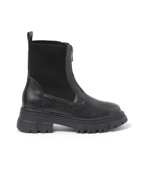 LAKOLE（ラコレ）の「ZIPニットコンビブーツ / 140074（ブーツ・レディース・ブラック/シルバー・MEDIUM/LARGE）」の10枚目の写真