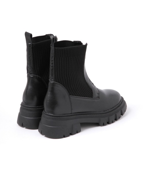 LAKOLE（ラコレ）の「ZIPニットコンビブーツ / 140074（ブーツ・レディース・ブラック/シルバー・MEDIUM/LARGE）」の11枚目の写真