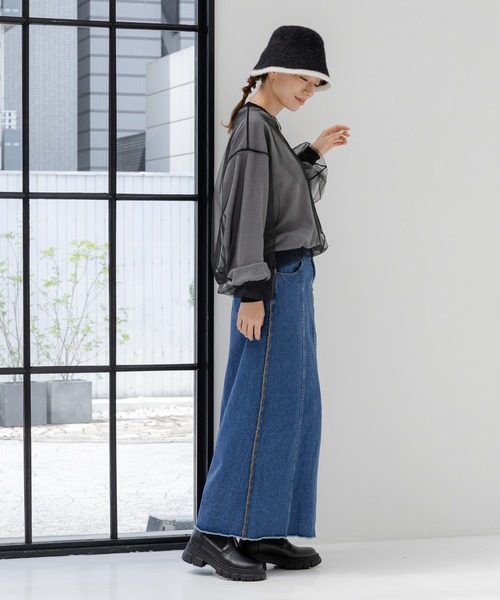 LAKOLE（ラコレ）の「ZIPニットコンビブーツ / 140074（ブーツ・レディース・ブラック/シルバー・MEDIUM/LARGE）」の4枚目の写真