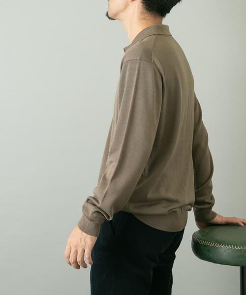 URBAN RESEARCH ROSSO MEN(アーバンリサーチロッソメン)の「『一部WEB限定カラー』『XLサイズあり』『UR TECH』ハイゲージニットポロシャツ(ポロシャツ・メンズ・ライトブラウン/ブラック/グレー/ネイビー/ベージュ・LARGE/MEDIUM/X-LARGE)」の12枚目の写真