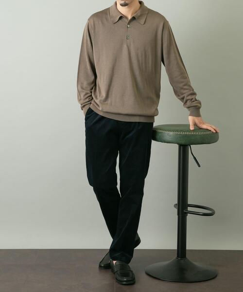 URBAN RESEARCH ROSSO MEN(アーバンリサーチロッソメン)の「『一部WEB限定カラー』『XLサイズあり』『UR TECH』ハイゲージニットポロシャツ(ポロシャツ・メンズ・ライトブラウン/ブラック/グレー/ネイビー/ベージュ・LARGE/MEDIUM/X-LARGE)」の15枚目の写真