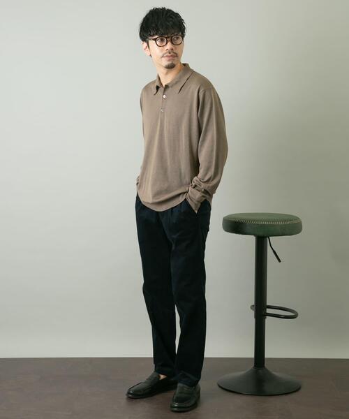 URBAN RESEARCH ROSSO MEN(アーバンリサーチロッソメン)の「『一部WEB限定カラー』『XLサイズあり』『UR TECH』ハイゲージニットポロシャツ(ポロシャツ・メンズ・ライトブラウン/ブラック/グレー/ネイビー/ベージュ・LARGE/MEDIUM/X-LARGE)」の16枚目の写真