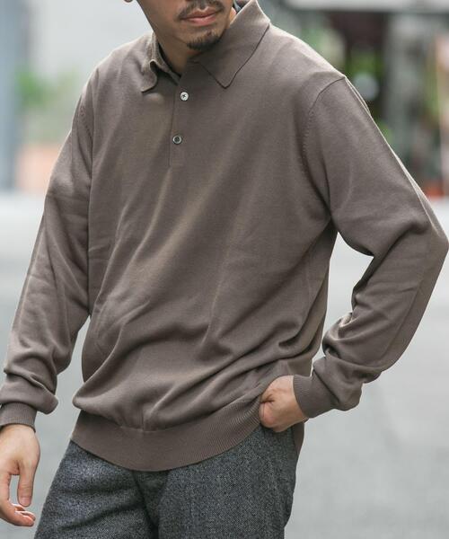 URBAN RESEARCH ROSSO MEN(アーバンリサーチロッソメン)の「『一部WEB限定カラー』『XLサイズあり』『UR TECH』ハイゲージニットポロシャツ(ポロシャツ・メンズ・ライトブラウン/ブラック/グレー/ネイビー/ベージュ・LARGE/MEDIUM/X-LARGE)」の20枚目の写真