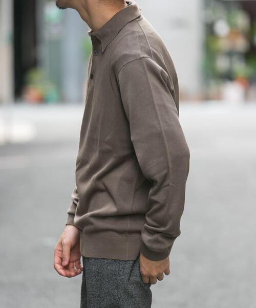 URBAN RESEARCH ROSSO MEN(アーバンリサーチロッソメン)の「『一部WEB限定カラー』『XLサイズあり』『UR TECH』ハイゲージニットポロシャツ(ポロシャツ・メンズ・ライトブラウン/ブラック/グレー/ネイビー/ベージュ・LARGE/MEDIUM/X-LARGE)」の21枚目の写真