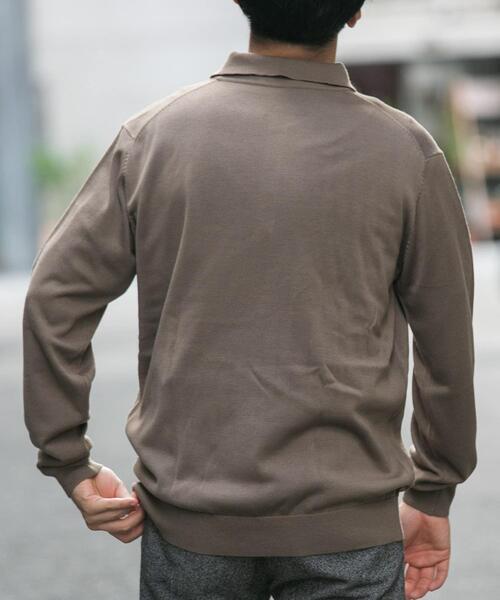URBAN RESEARCH ROSSO MEN(アーバンリサーチロッソメン)の「『一部WEB限定カラー』『XLサイズあり』『UR TECH』ハイゲージニットポロシャツ(ポロシャツ・メンズ・ライトブラウン/ブラック/グレー/ネイビー/ベージュ・LARGE/MEDIUM/X-LARGE)」の22枚目の写真
