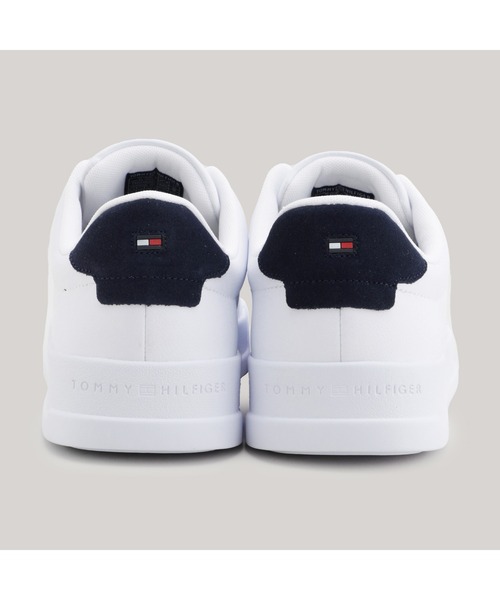 TOMMY HILFIGER(トミーヒルフィガー)の「コートレザーグレインスニーカー(スニーカー・メンズ・オフホワイト・26.0cm/26.5cm/27.5cm)」の2枚目の写真