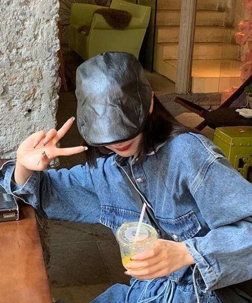 SHEENA（シーナ）の「フェイクレザーハンチング帽（ハンチング/ベレー帽・レディース・ブラック/レッド・FREE）」の18枚目の写真