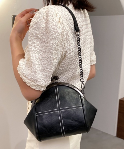 mebole(メボレ)の「がま口 ビンテージショルダーバッグ(ショルダーバッグ・レディース・ホワイト/ブラック×ホワイト/ピンク/レッド/ブラック・FREE)」の18枚目の写真