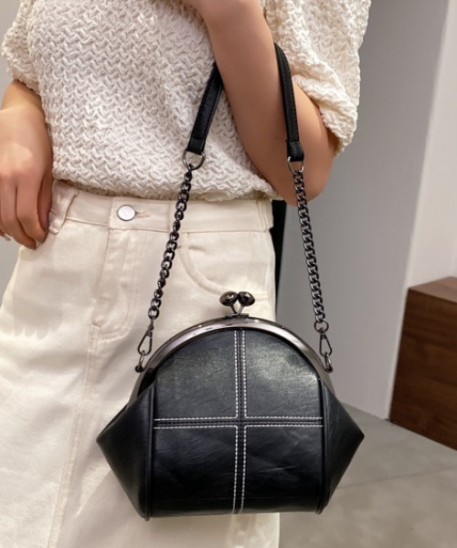 mebole(メボレ)の「がま口 ビンテージショルダーバッグ(ショルダーバッグ・レディース・ホワイト/ブラック×ホワイト/ピンク/レッド/ブラック・FREE)」の17枚目の写真