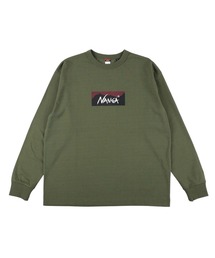 NANGA（ナンガ）の「ECO HYBRID BOX LOGO L S TEE   エコハイブリッド ボックスロゴ ロングスリーブティー（Tシャツ/カットソー）」