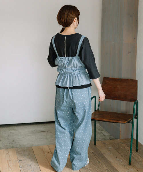 POU DOU DOU（プードゥドゥ）の「ドットプリントデニムパンツ（デニムパンツ・レディース・ブラック/パープル系・M）」の7枚目の写真