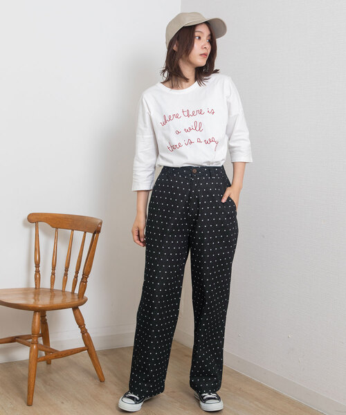 POU DOU DOU（プードゥドゥ）の「ドットプリントデニムパンツ（デニムパンツ・レディース・ブラック/パープル系・M）」の11枚目の写真