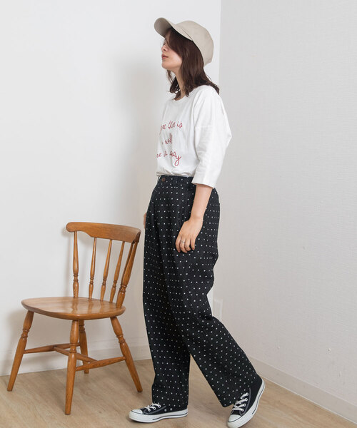 POU DOU DOU（プードゥドゥ）の「ドットプリントデニムパンツ（デニムパンツ・レディース・ブラック/パープル系・M）」の12枚目の写真