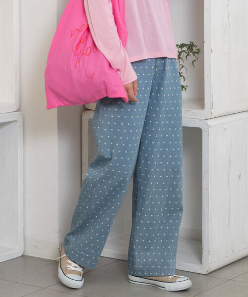 POU DOU DOU（プードゥドゥ）の「ドットプリントデニムパンツ（デニムパンツ・レディース・ブラック/パープル系・M）」の15枚目の写真