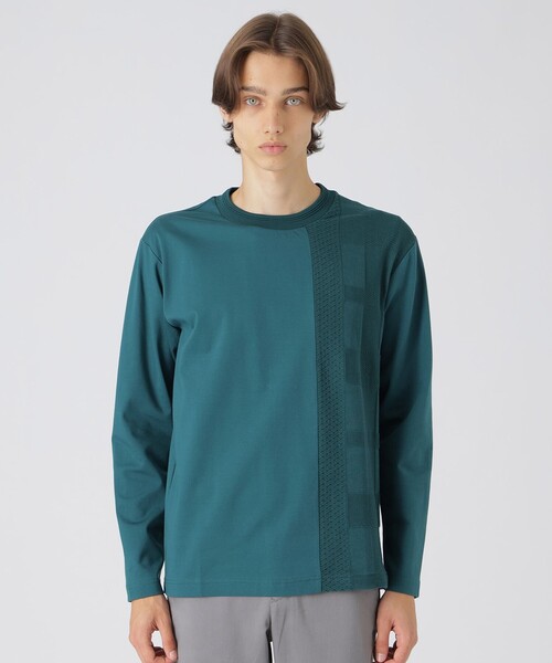 BLACK LABEL CRESTBRIDGE（ブラックレーベル・クレストブリッジ）の「ニットドッキングカットソー（Tシャツ/カットソー・メンズ・グリーン系その他3/ライトグレー/オフホワイト/ブラック・L/XL/M）」の4枚目の写真