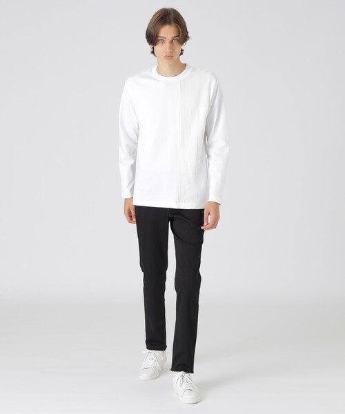 BLACK LABEL CRESTBRIDGE（ブラックレーベル・クレストブリッジ）の「ニットドッキングカットソー（Tシャツ/カットソー・メンズ・グリーン系その他3/ライトグレー/オフホワイト/ブラック・L/XL/M）」の5枚目の写真