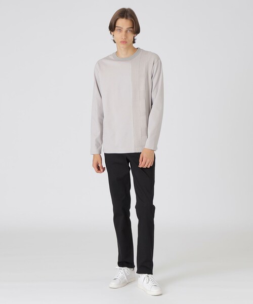 BLACK LABEL CRESTBRIDGE（ブラックレーベル・クレストブリッジ）の「ニットドッキングカットソー（Tシャツ/カットソー・メンズ・グリーン系その他3/ライトグレー/オフホワイト/ブラック・L/XL/M）」の10枚目の写真