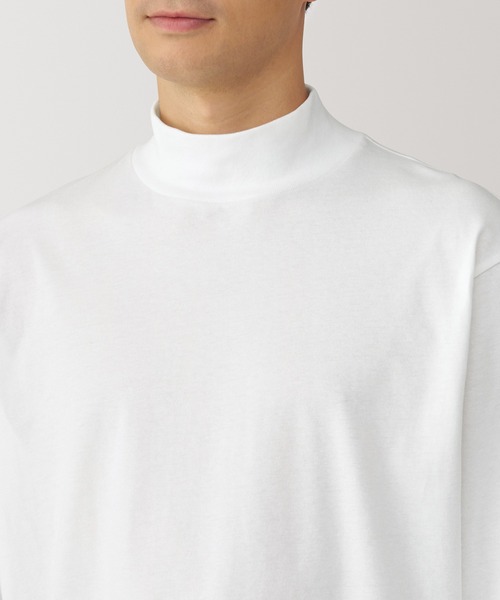 無印良品（ムジルシリョウヒン）の「紳士　起毛ハイネック長袖Ｔシャツ（Tシャツ/カットソー・メンズ・グレー/ブラック/ボルドー/ホワイト/ダークグリーン/チャコールグレー・L/M/S/XL）」の7枚目の写真