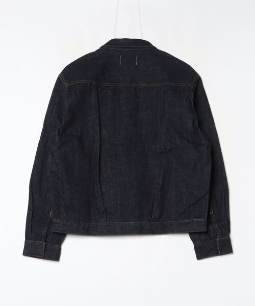 PORT BY ARK（ポートバイアーク）の「PORT BY ARK / ポートバイアーク：Minimal Denim Jacket：PO16-G001[COR]（デニムジャケット・メンズ・インディゴブルー・1/2）」の2枚目の写真