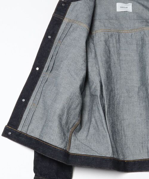 PORT BY ARK（ポートバイアーク）の「PORT BY ARK / ポートバイアーク：Minimal Denim Jacket：PO16-G001[COR]（デニムジャケット・メンズ・インディゴブルー・1/2）」の3枚目の写真