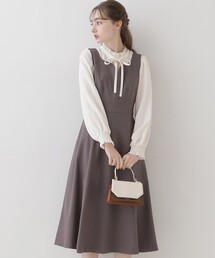 couture brooch | 【美シルエット・ほろ甘ジャンスカ】フィット＆フレアージャンスカ(ワンピース)