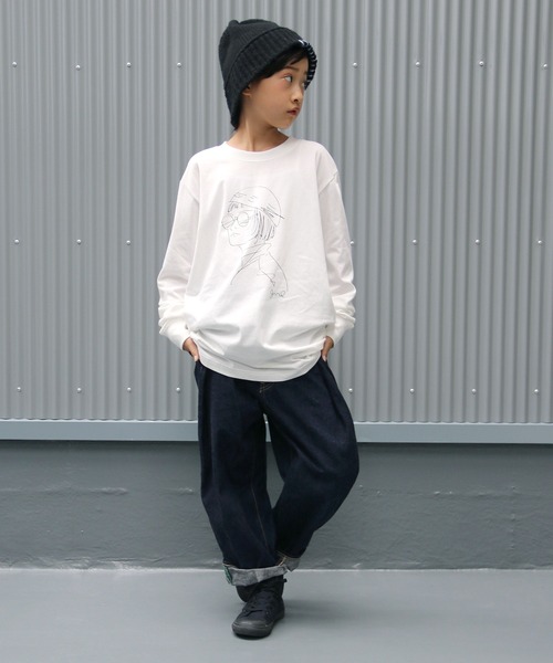 UNIT CHEST（ユニットチェスト）の「【UNIT CHEST】unique unisex long sleeve T-shirt/ユニークユニセックス ロンT  the girl by Ayumi Takamoto（Tシャツ/カットソー・レディース・ブラック/ホワイト・S/L/M）」の16枚目の写真