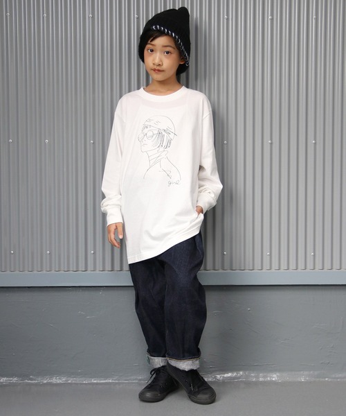 UNIT CHEST（ユニットチェスト）の「【UNIT CHEST】unique unisex long sleeve T-shirt/ユニークユニセックス ロンT  the girl by Ayumi Takamoto（Tシャツ/カットソー・レディース・ブラック/ホワイト・S/L/M）」の17枚目の写真