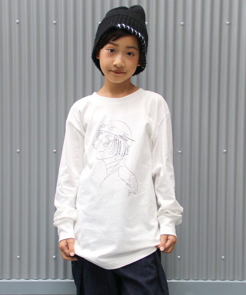 UNIT CHEST（ユニットチェスト）の「【UNIT CHEST】unique unisex long sleeve T-shirt/ユニークユニセックス ロンT  the girl by Ayumi Takamoto（Tシャツ/カットソー・レディース・ブラック/ホワイト・S/L/M）」の14枚目の写真