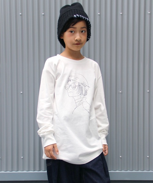 UNIT CHEST（ユニットチェスト）の「【UNIT CHEST】unique unisex long sleeve T-shirt/ユニークユニセックス ロンT  the girl by Ayumi Takamoto（Tシャツ/カットソー・レディース・ブラック/ホワイト・S/L/M）」の15枚目の写真