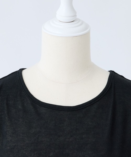 one after another NICE CLAUP(ワンアフターアナザーナイスクラップ)の「【WEB限定商品】袖シャーリングトップス(Tシャツ/カットソー・レディース・杢グレー/アイボリー/ブラック・FREE)」の21枚目の写真