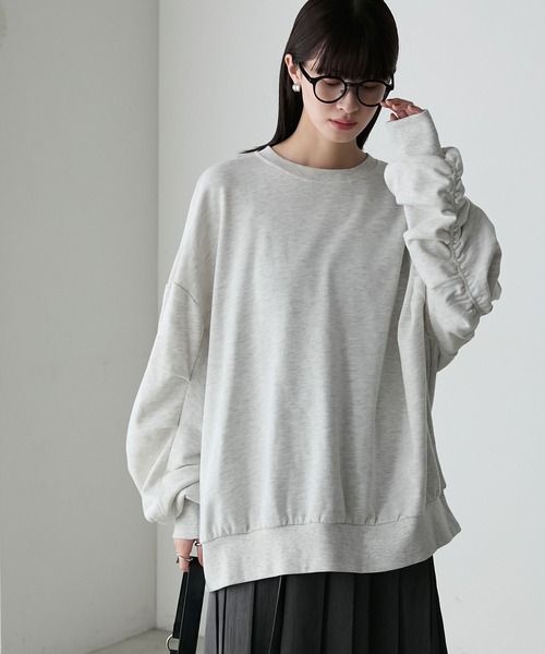 forksy.(フォルクシー)の「【forksy.】バックシャーリングオーバーサイズスウェット(スウェット・レディース・オートミール/ブラック/ブルー・FREE)」の20枚目の写真