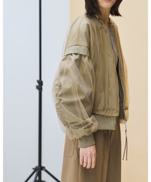 MIDVEIN（ミッドヴェイン）の「tulle layered MA-1（ブルゾン）」