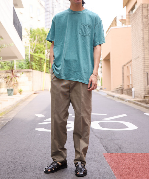 ADAM ET ROPE'（アダムエロペ）の「【COMFORT COLORS/コンフォート カラーズ】POCKET TEE（Tシャツ/カットソー・メンズ・グレー/パープル/グリーン・L/M）」の6枚目の写真