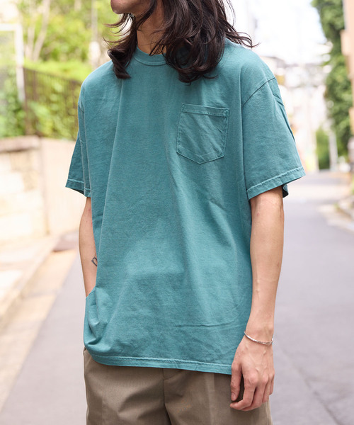 ADAM ET ROPE'（アダムエロペ）の「【COMFORT COLORS/コンフォート カラーズ】POCKET TEE（Tシャツ/カットソー・メンズ・グレー/パープル/グリーン・L/M）」の8枚目の写真