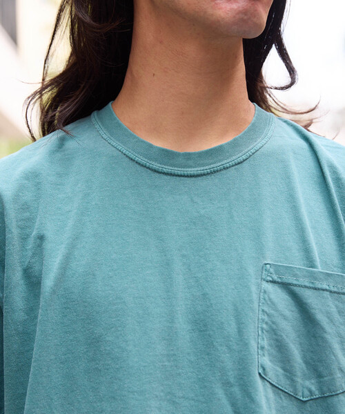ADAM ET ROPE'（アダムエロペ）の「【COMFORT COLORS/コンフォート カラーズ】POCKET TEE（Tシャツ/カットソー・メンズ・グレー/パープル/グリーン・L/M）」の10枚目の写真